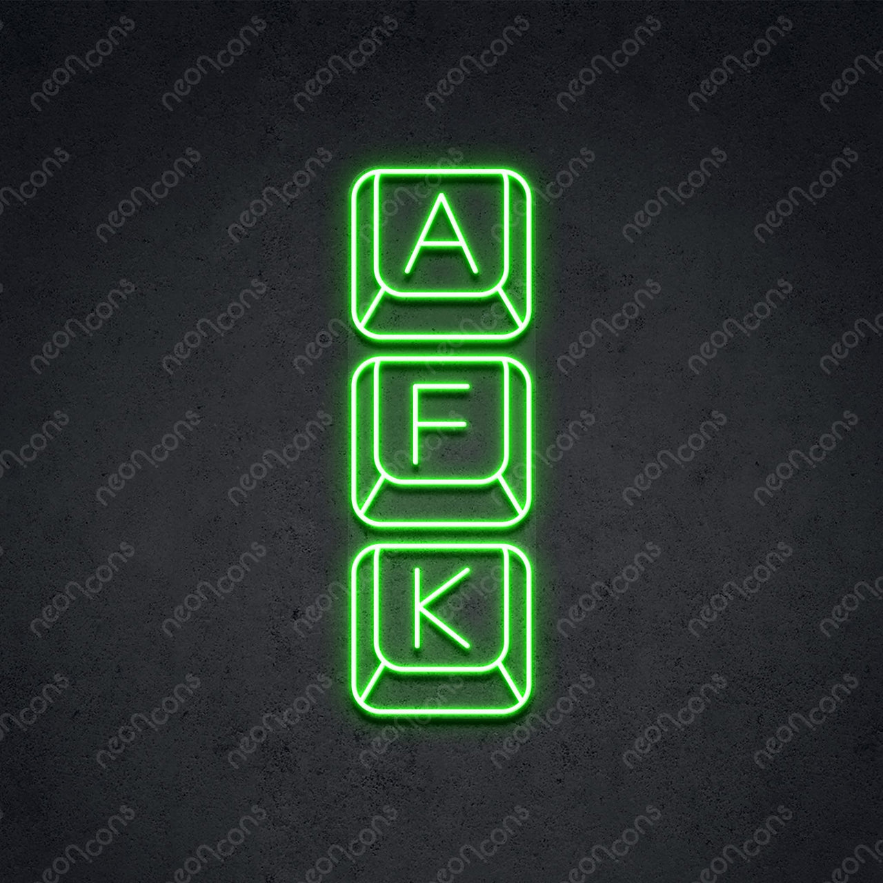 'Away From Keyboard' Neon Sign 45cm (1.5ft) / Green / LED by Neon Icons