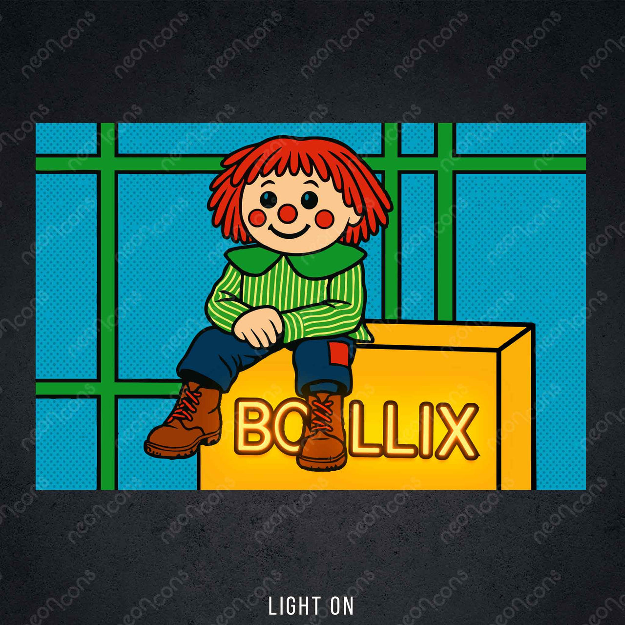 "Bollix" LED Neon x Print by Neon Icons