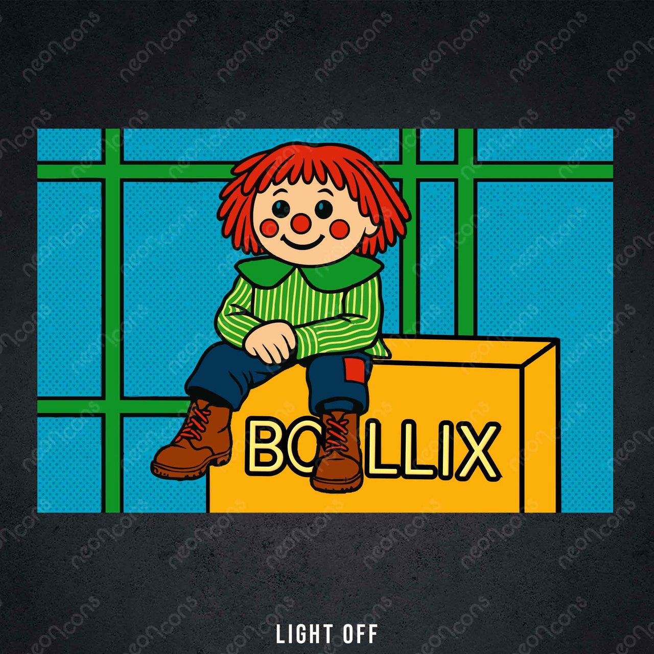 "Bollix" LED Neon x Print by Neon Icons