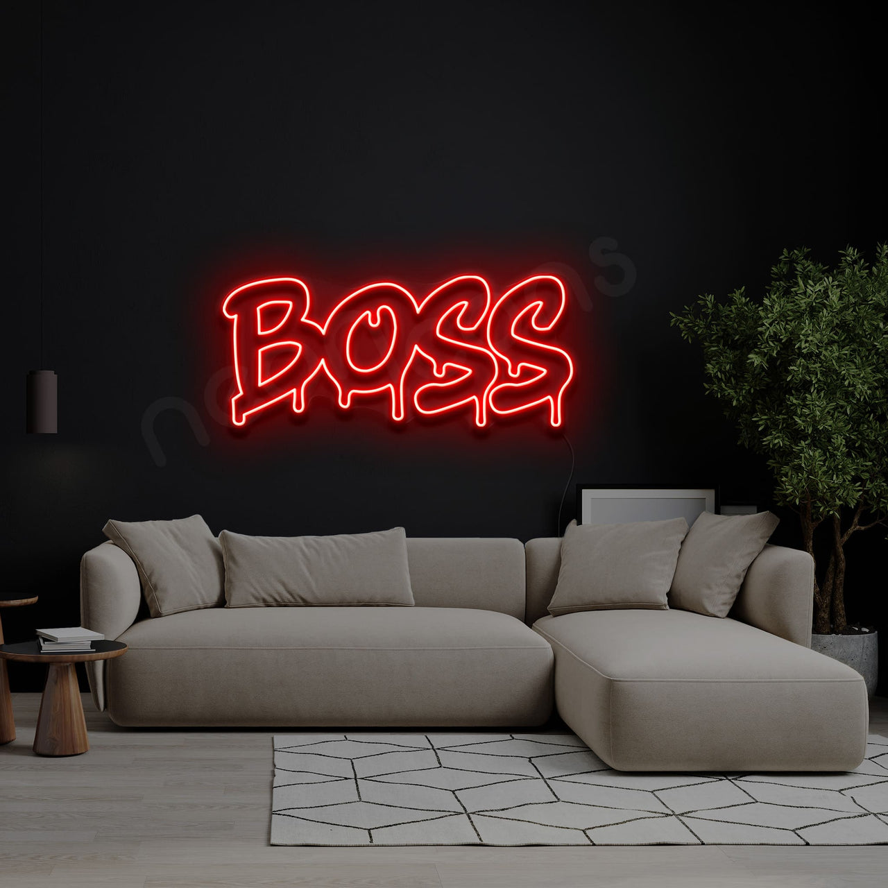 "Boss" Neon Sign 60cm (2ft) / Red / LED by Neon Icons