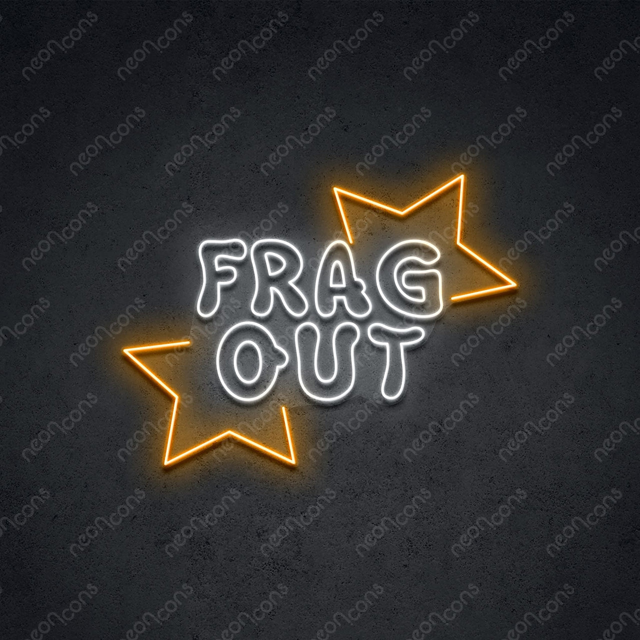 'Frag Out' Neon Sign by Neon Icons