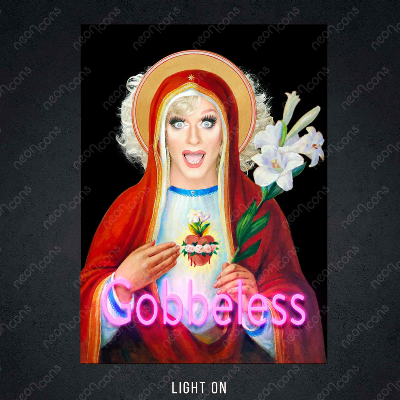 "Gobbelless" LED Neon x Print by Neon Icons
