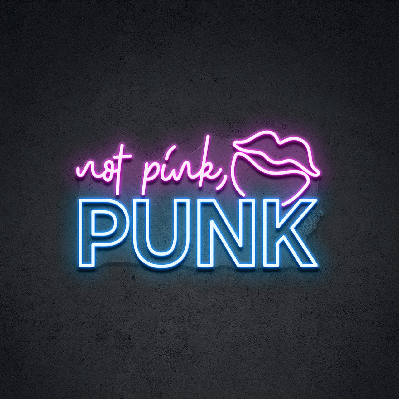 "Not Pink, Punk by Bratz" LED Neon 60cm (2ft) / Ice Blue and Pink / LED Neon by Bratz