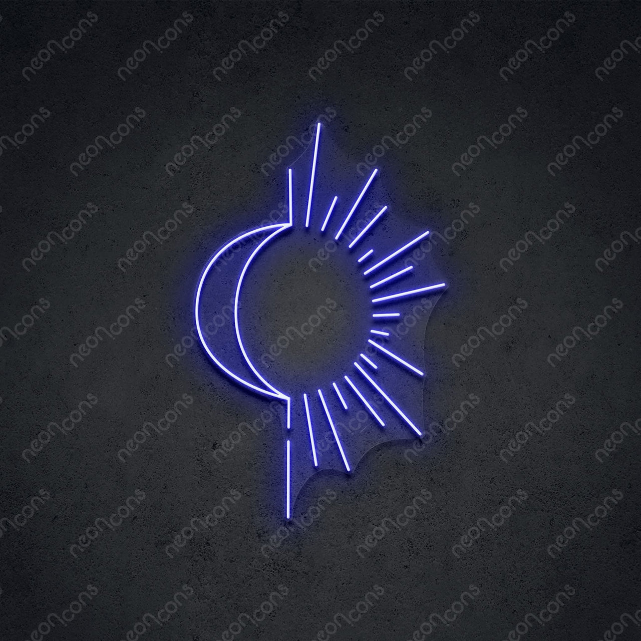 "Sunshine & Moonshine" LED Neon 60cm (2ft) / Blue / LED Neon by Neon Icons