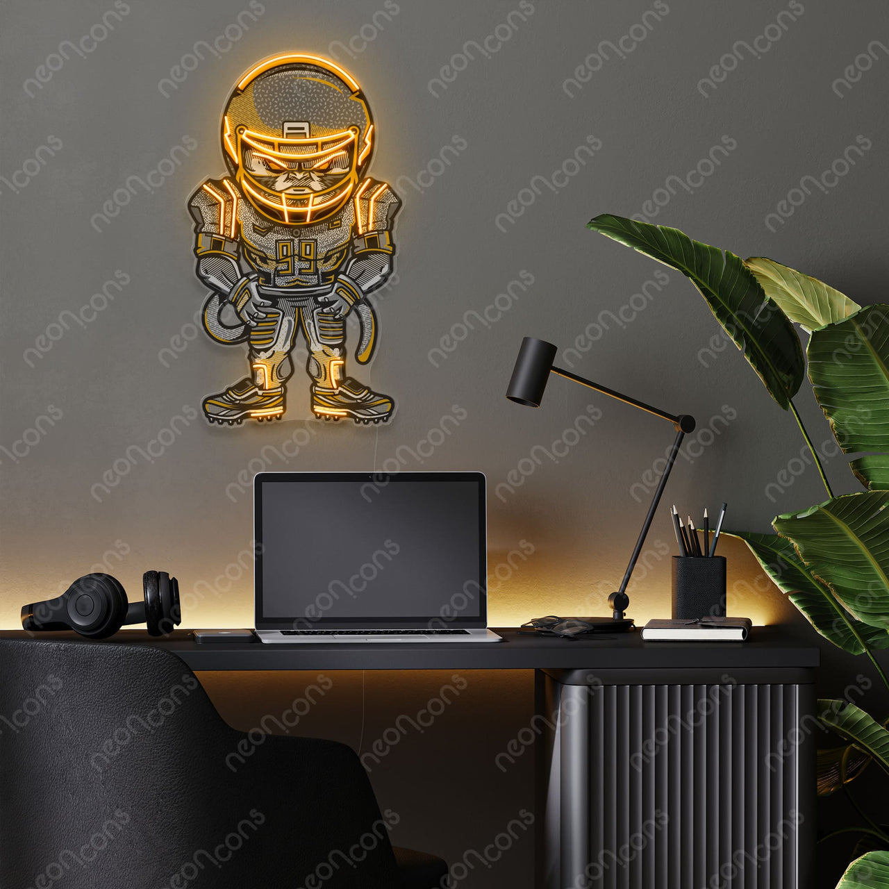 "Touchdown" LED Neon x Print by Neon Icons