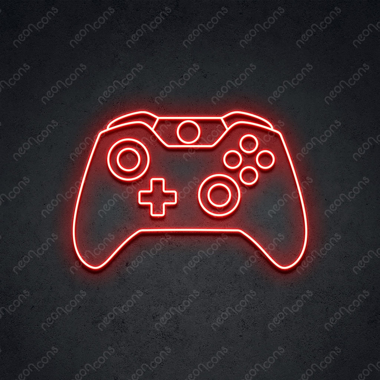 "Xbox Controller" Neon Sign 2ft x 1.40ft / Red / LED Neon by Neon Icons