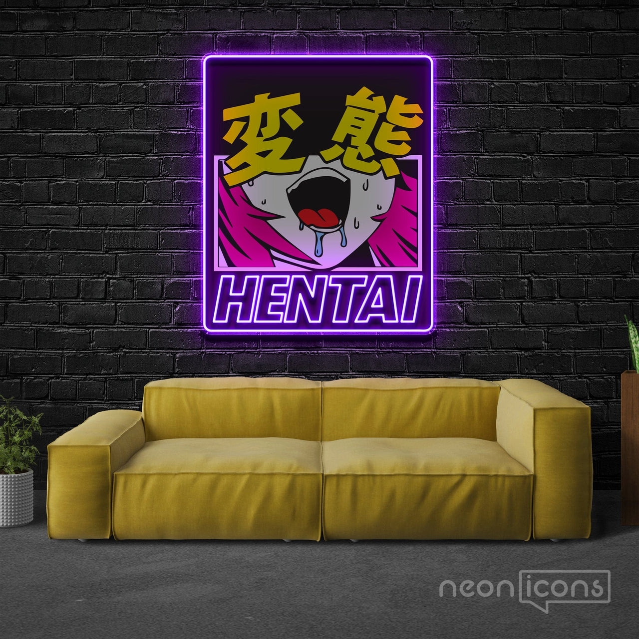 "Hentai" Neon x Acrylic Artwork by Neon Icons