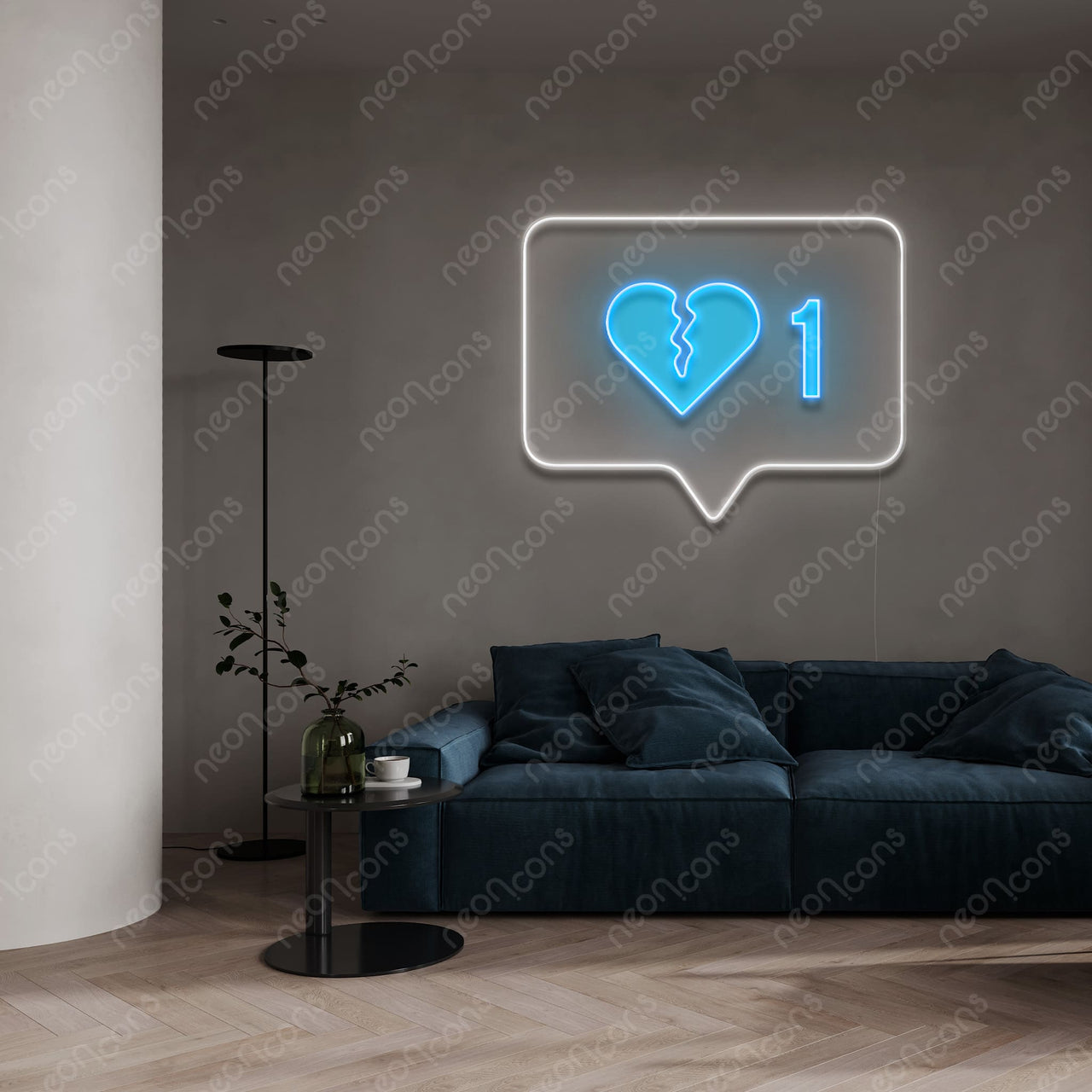 "1 Broken Heart" LED Neon x Print by Neon Icons