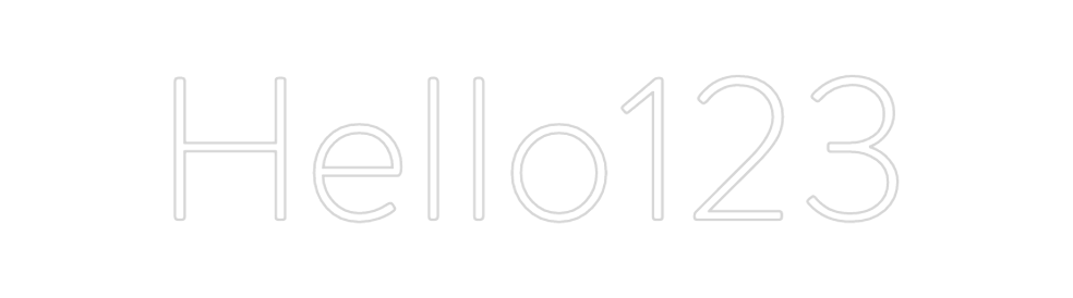 Custom Neon: Hello123 by Neon Icons