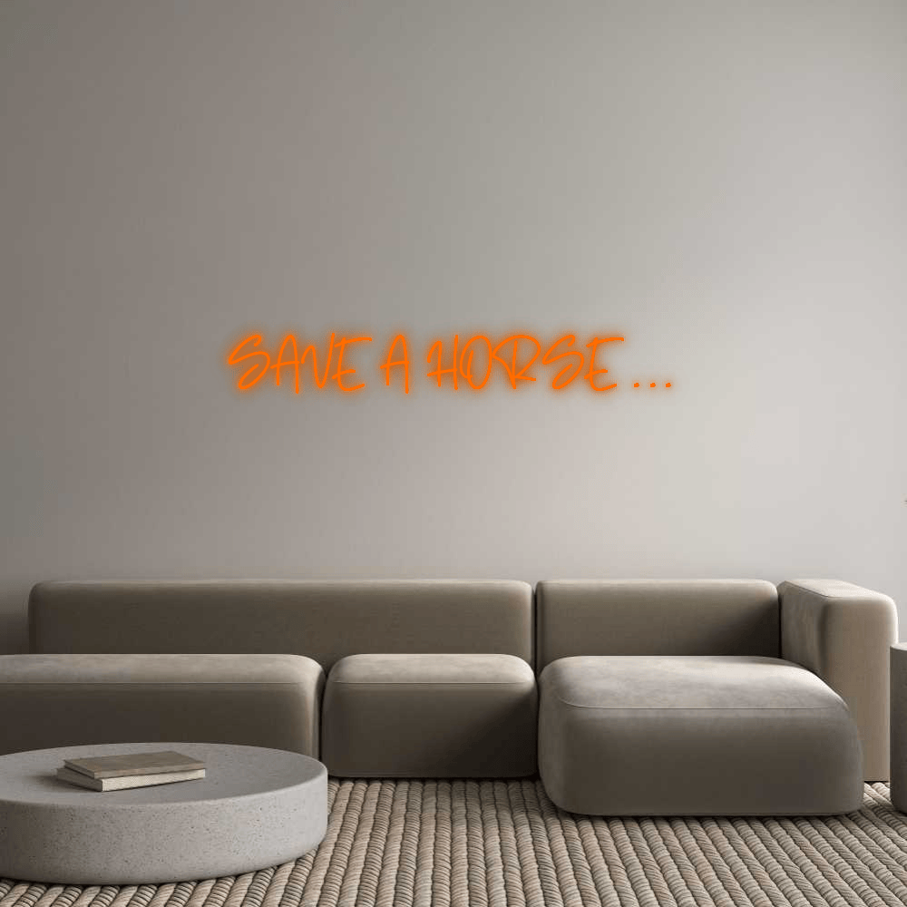 Custom Neon: SAVE A HORSE ..... by Neon Icons