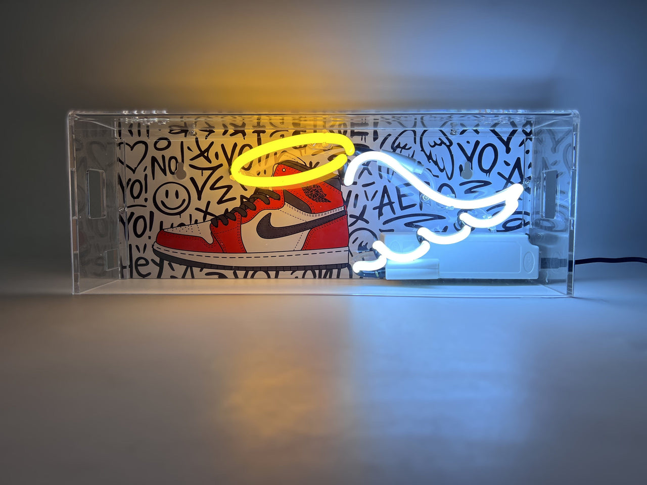 "Holy Grail" Glass Neon Lamp in Acrylic Box by Neon Icons