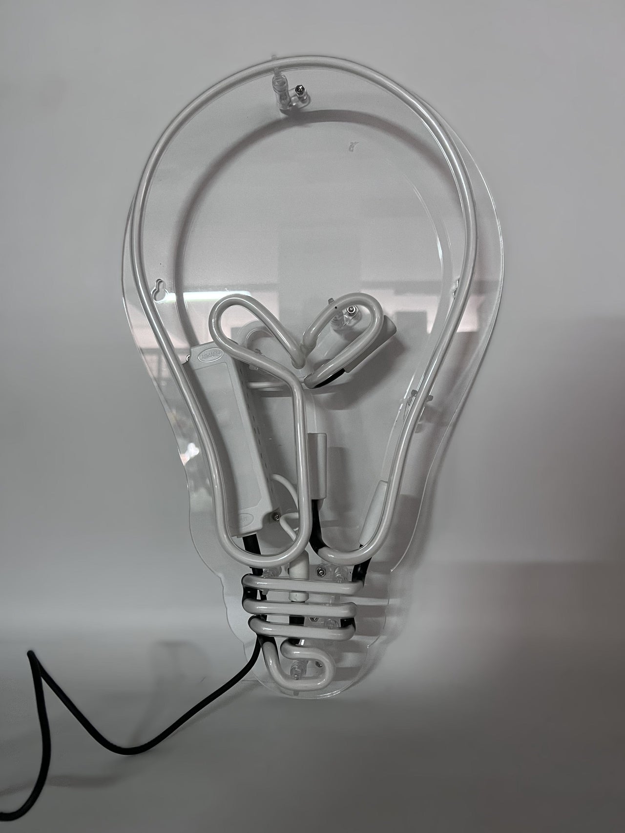 "Light Bulb" Glass Neon Lamp on Acrylic Backing by Neon Icons