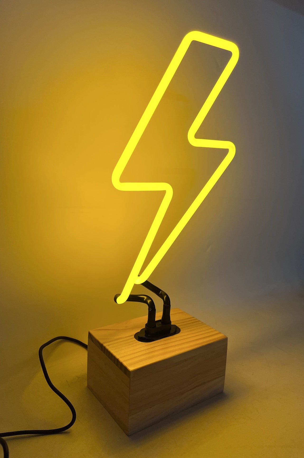 "Lightning Bolt" Glass Neon Lamp by Neon Icons