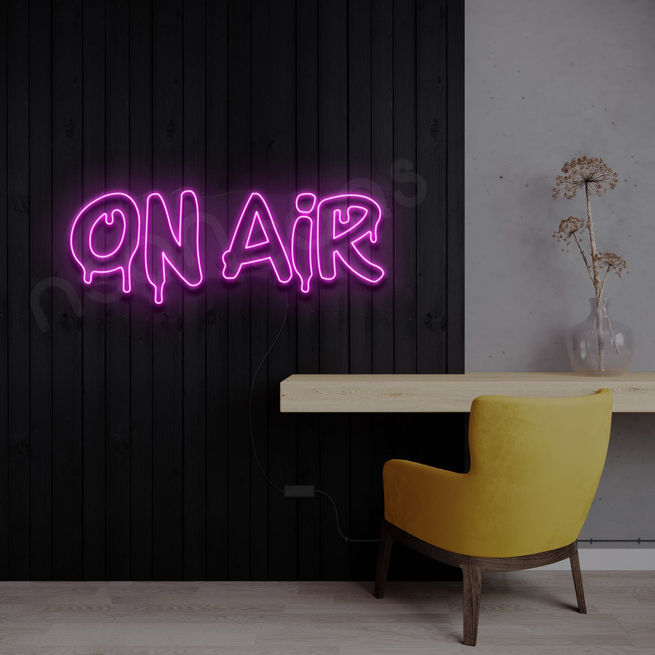 "On Air" Neon Sign 60cm (2ft) / Pink / LED by Neon Icons