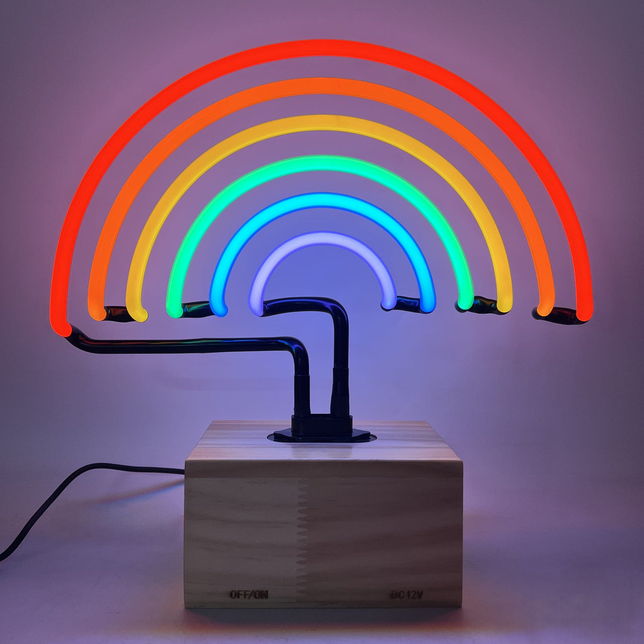 "Rainbow" Glass Neon Lamp by Neon Icons