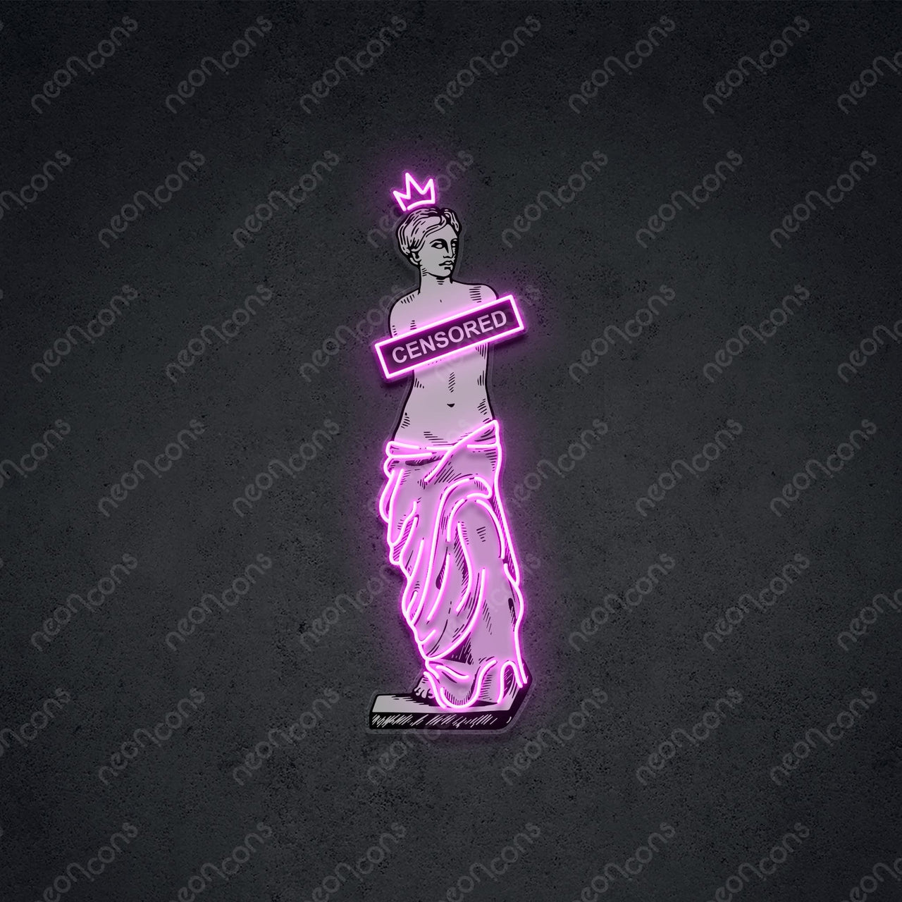 "Shameless Aphrodite" LED Neon x Print 60cm (2ft) / LED Neon x Print by Neon Icons