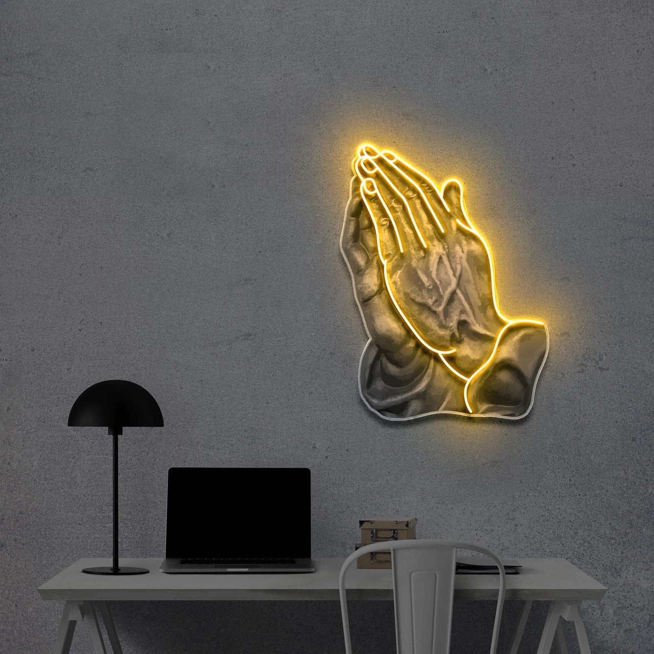 "Pray for Me" Neon x Acrylic Artwork by Neon Icons
